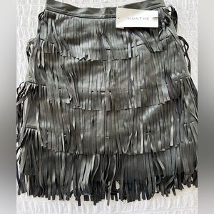 Munthe Fringe Lamb Leather skirt size 34